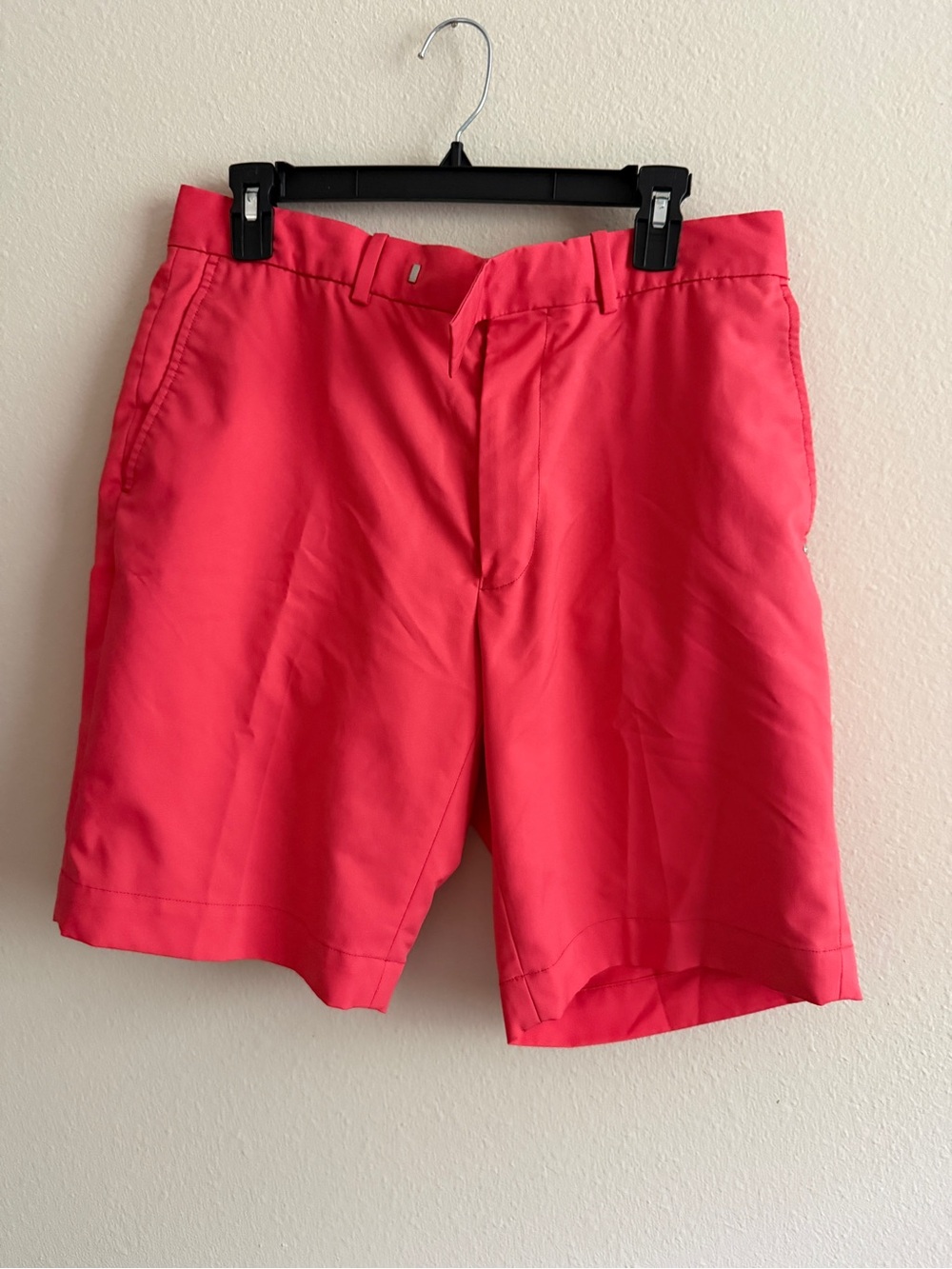 Ralph Lauren Coral Red Flat-Front Men's Shorts